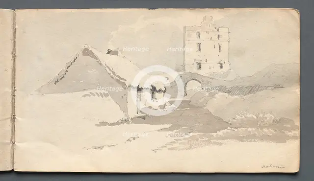 Sketchbook: Norham, 1814. Creator: Samuel Prout (British, 1783-1852).