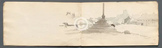 Sketchbook: Norham, 1814. Creator: Samuel Prout (British, 1783-1852).