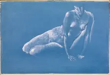 Sketchbook - Nude Study of Medusa for The Death of Medusa I 1875-79. Creator: Sir Edward Coley Burne-Jones