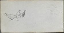 Sketchbook, page 04: Figures in a Boat. Creator: Ernest Meissonier (French, 1815-1891)