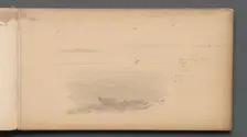 Sketchbook, page 04: Sea Scape with Color Notations, 1859. Creator: Sanford Robinson Gifford (American, 1823-1880)