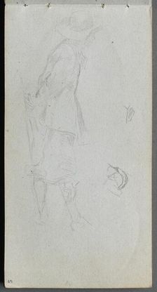 Sketchbook, page 05: Figure Study. Creator: Ernest Meissonier (French, 1815-1891)