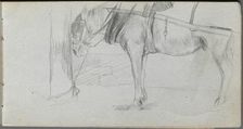 Sketchbook, page 06: Study of a Horse. Creator: Ernest Meissonier (French, 1815-1891)