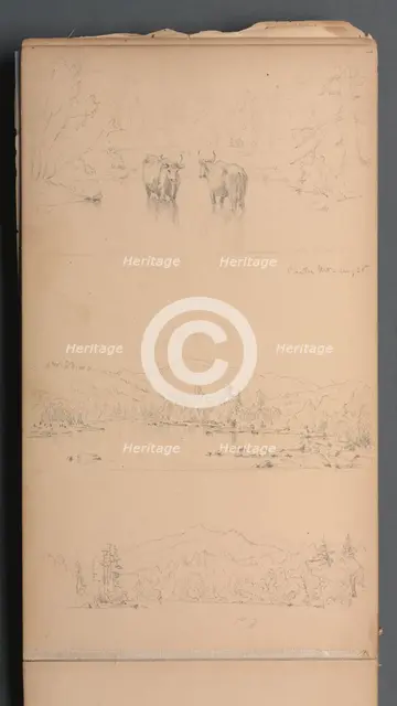 Sketchbook, page 07: "Carter Mt (?) Aug. 28th", 1859. Creator: Sanford Robinson Gifford (American, 1823-1880).