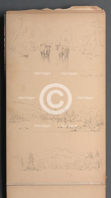 Sketchbook, page 07: "Carter Mt (?) Aug. 28th", 1859. Creator: Sanford Robinson Gifford (American, 1823-1880).