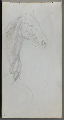 Sketchbook, page 07: Study of a Horse. Creator: Ernest Meissonier (French, 1815-1891)