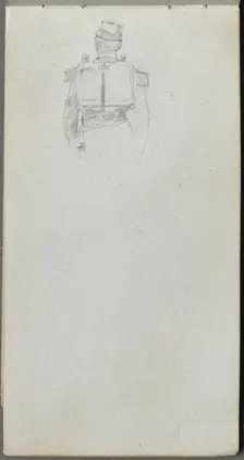 Sketchbook, page 08: Study of a Soldier from behind. Creator: Ernest Meissonier (French, 1815-1891)