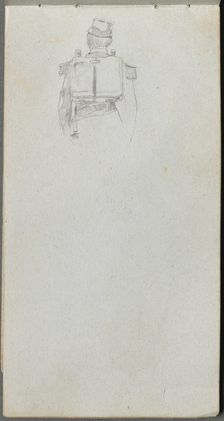 Sketchbook, page 08: Study of a Soldier from behind. Creator: Ernest Meissonier (French, 1815-1891)