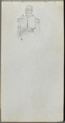 Sketchbook, page 08: Study of a Soldier from behind. Creator: Ernest Meissonier (French, 1815-1891)