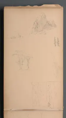 Sketchbook, page 09: Mountians and Rocks , 1859. Creator: Sanford Robinson Gifford (American, 1823-1880)