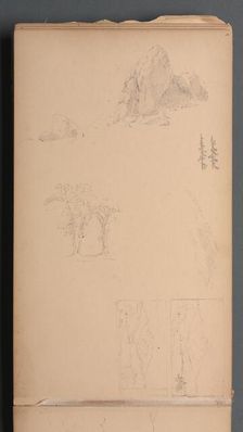 Sketchbook, page 09: Mountians and Rocks , 1859. Creator: Sanford Robinson Gifford (American, 1823-1880)