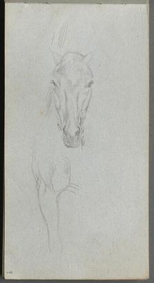 Sketchbook, page 09: Study of a Horse. Creator: Ernest Meissonier (French, 1815-1891)