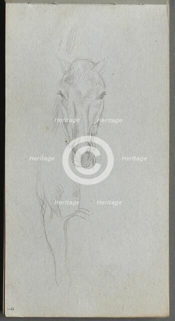 Sketchbook, page 09: Study of a Horse. Creator: Ernest Meissonier (French, 1815-1891).