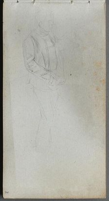 Sketchbook, page 03: Figure Study. Creator: Ernest Meissonier (French, 1815-1891)