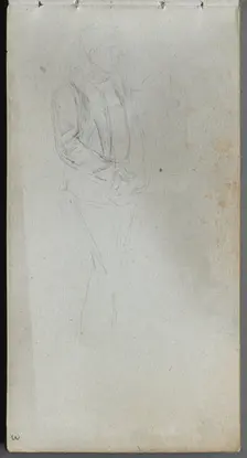 Sketchbook, page 03: Figure Study. Creator: Ernest Meissonier (French, 1815-1891)