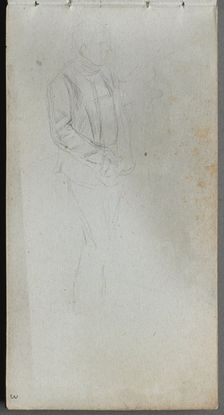 Sketchbook, page 03: Figure Study. Creator: Ernest Meissonier (French, 1815-1891)