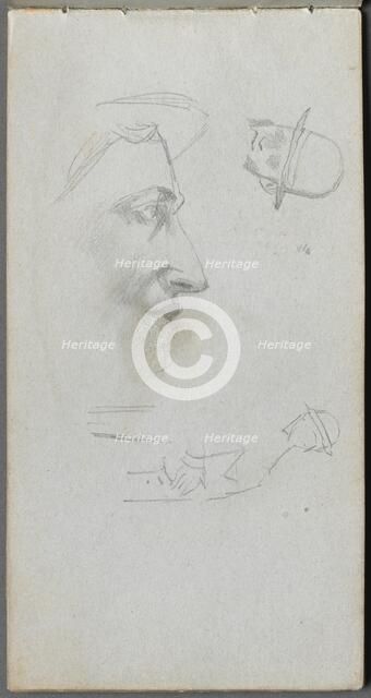Sketchbook, page 14: Figures. Creator: Ernest Meissonier (French, 1815-1891).