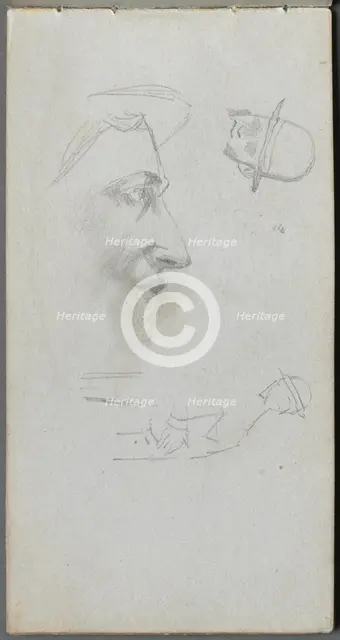 Sketchbook, page 14: Figures. Creator: Ernest Meissonier (French, 1815-1891).