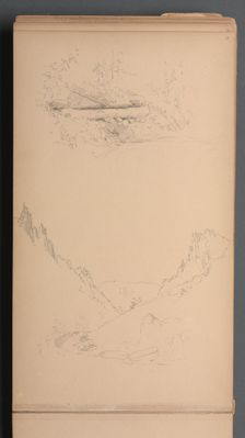 Sketchbook, page 15: Landscapes, Berlin Falls ? , 1859. Creator: Sanford Robinson Gifford (American, 1823-1880)