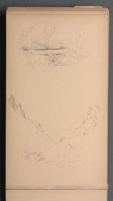 Sketchbook, page 15: Landscapes, Berlin Falls ? , 1859. Creator: Sanford Robinson Gifford (American, 1823-1880)