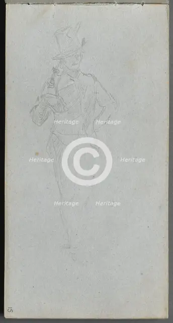 Sketchbook, page 15: Study of a Soldier. Creator: Ernest Meissonier (French, 1815-1891).
