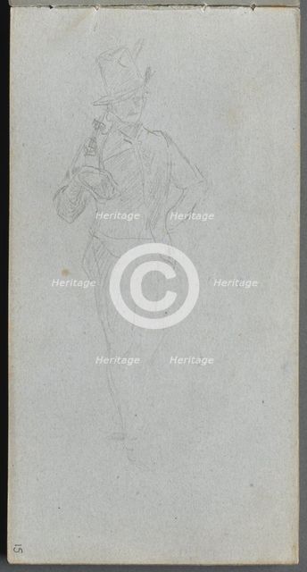 Sketchbook, page 15: Study of a Soldier. Creator: Ernest Meissonier (French, 1815-1891).