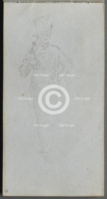 Sketchbook, page 15: Study of a Soldier. Creator: Ernest Meissonier (French, 1815-1891).