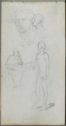 Sketchbook, page 12: Multiple Figures. Creator: Ernest Meissonier (French, 1815-1891)