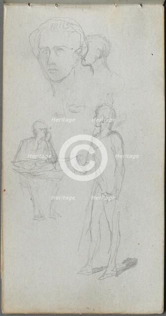 Sketchbook, page 12: Multiple Figures. Creator: Ernest Meissonier (French, 1815-1891).