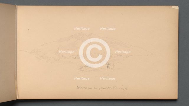 Sketchbook, page 12: "White Mountians from foot of Randolph Hill", 1859. Creator: Sanford Robinson Gifford (American, 1823-1880).
