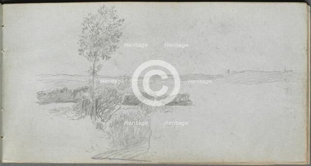 Sketchbook, page 28: Landscape Study. Creator: Ernest Meissonier (French, 1815-1891).