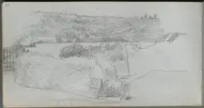 Sketchbook, page 29: Landscape Study. Creator: Ernest Meissonier (French, 1815-1891)