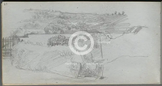 Sketchbook, page 29: Landscape Study. Creator: Ernest Meissonier (French, 1815-1891).