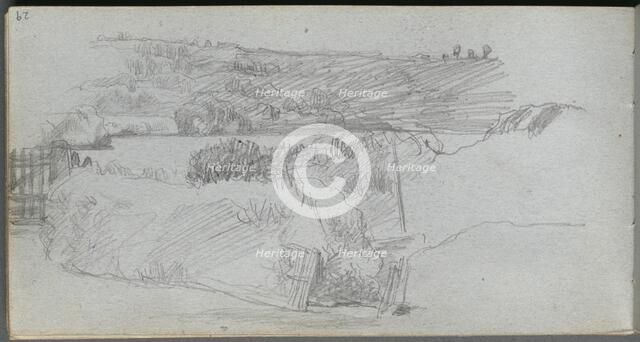Sketchbook, page 29: Landscape Study. Creator: Ernest Meissonier (French, 1815-1891).