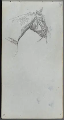 Sketchbook, page 21: Study of a Horse. Creator: Ernest Meissonier (French, 1815-1891)