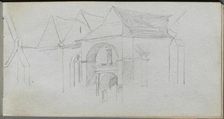 Sketchbook, page 22: Architectural Study. Creator: Ernest Meissonier (French, 1815-1891)