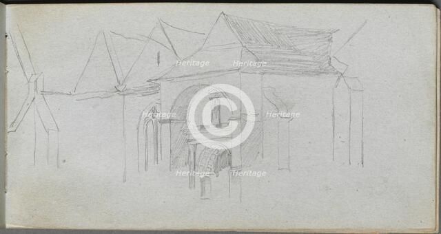 Sketchbook, page 22: Architectural Study. Creator: Ernest Meissonier (French, 1815-1891).