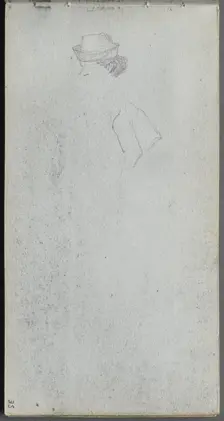 Sketchbook, page 35: Study of a Head. Creator: Ernest Meissonier (French, 1815-1891)