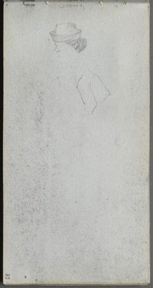 Sketchbook, page 35: Study of a Head. Creator: Ernest Meissonier (French, 1815-1891)