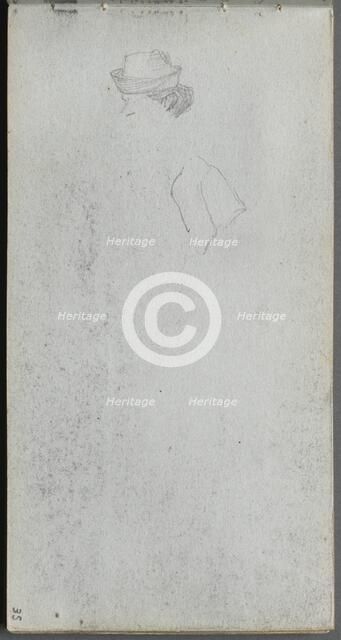Sketchbook, page 35: Study of a Head. Creator: Ernest Meissonier (French, 1815-1891).