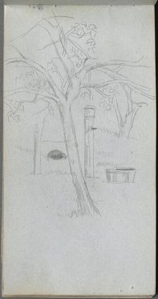 Sketchbook, page 36: Tree Study. Creator: Ernest Meissonier (French, 1815-1891)