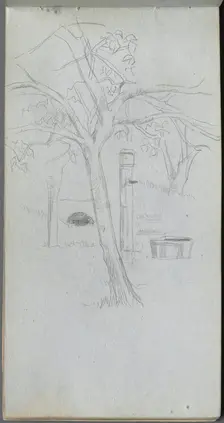 Sketchbook, page 36: Tree Study. Creator: Ernest Meissonier (French, 1815-1891)