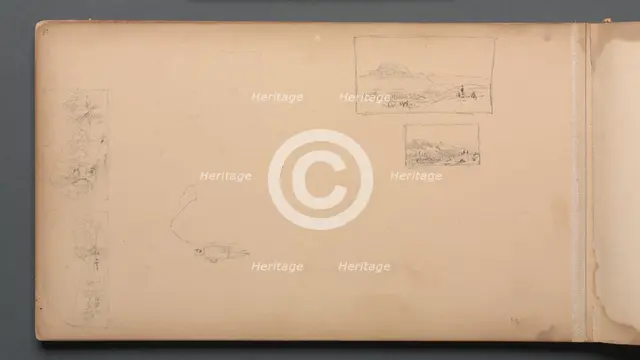 Sketchbook, page 37: Maine Landscape Vignittes, 1859. Creator: Sanford Robinson Gifford (American, 1823-1880).