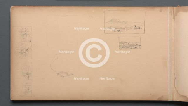 Sketchbook, page 37: Maine Landscape Vignittes, 1859. Creator: Sanford Robinson Gifford (American, 1823-1880).