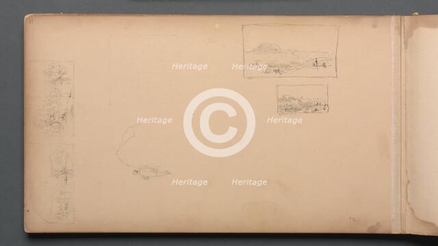 Sketchbook, page 37: Maine Landscape Vignittes, 1859. Creator: Sanford Robinson Gifford (American, 1823-1880).