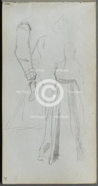 Sketchbook, page 31: Study of Figures. Creator: Ernest Meissonier (French, 1815-1891).