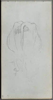 Sketchbook, page 33: Study of a Cow from Behind and Profile Study. Creator: Ernest Meissonier (French, 1815-1891)