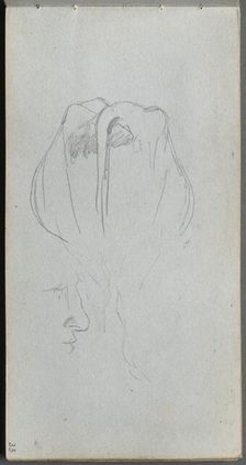 Sketchbook, page 33: Study of a Cow from Behind and Profile Study. Creator: Ernest Meissonier (French, 1815-1891)