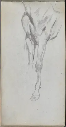 Sketchbook, page 48: Study of A Horse. Creator: Ernest Meissonier (French, 1815-1891)