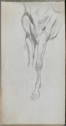 Sketchbook, page 48: Study of A Horse. Creator: Ernest Meissonier (French, 1815-1891)